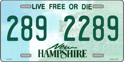 NH license plate 2892289