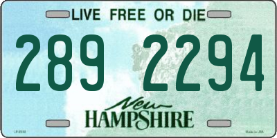 NH license plate 2892294