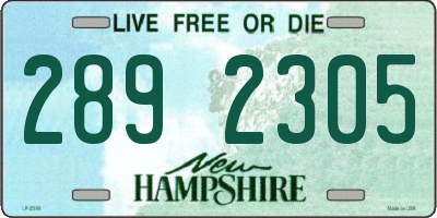NH license plate 2892305