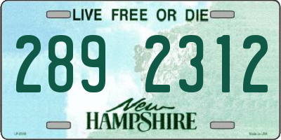 NH license plate 2892312