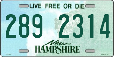 NH license plate 2892314
