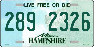 NH license plate 2892326