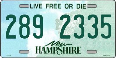NH license plate 2892335