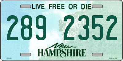 NH license plate 2892352
