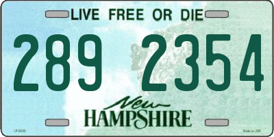 NH license plate 2892354