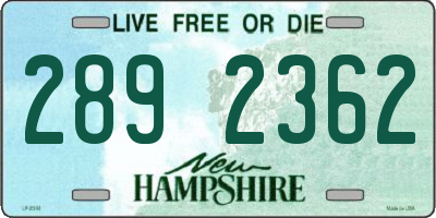 NH license plate 2892362