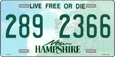 NH license plate 2892366