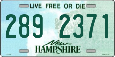 NH license plate 2892371