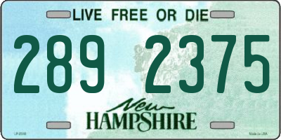 NH license plate 2892375