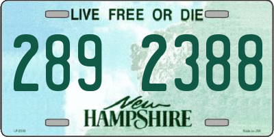 NH license plate 2892388