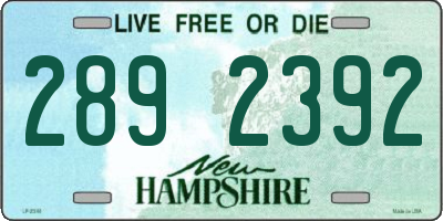 NH license plate 2892392