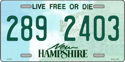 NH license plate 2892403