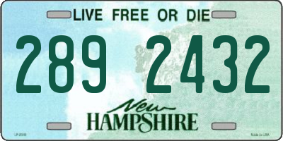 NH license plate 2892432