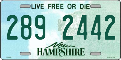 NH license plate 2892442
