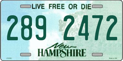 NH license plate 2892472