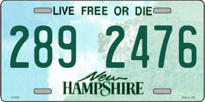 NH license plate 2892476