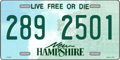 NH license plate 2892501