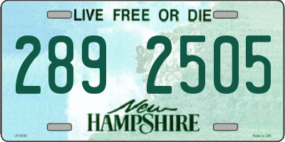 NH license plate 2892505