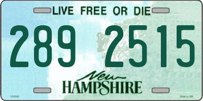NH license plate 2892515