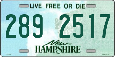 NH license plate 2892517