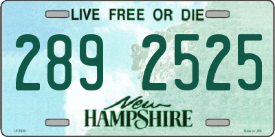 NH license plate 2892525