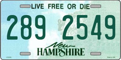 NH license plate 2892549
