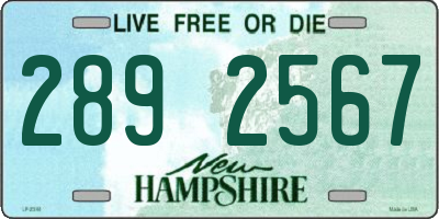 NH license plate 2892567