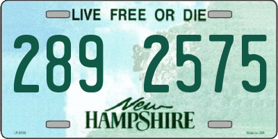 NH license plate 2892575