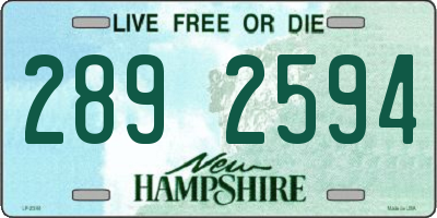 NH license plate 2892594