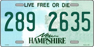 NH license plate 2892635