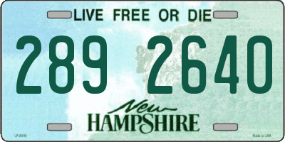 NH license plate 2892640