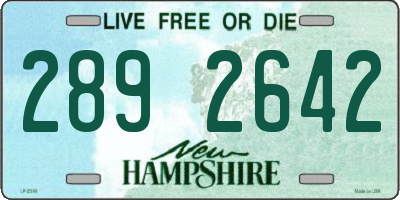NH license plate 2892642