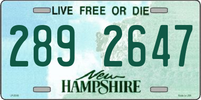 NH license plate 2892647