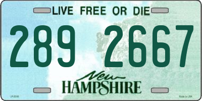 NH license plate 2892667