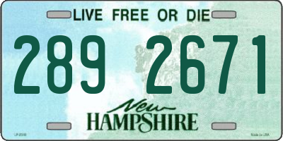 NH license plate 2892671