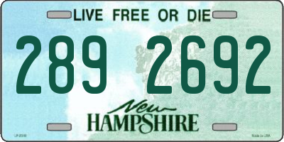 NH license plate 2892692