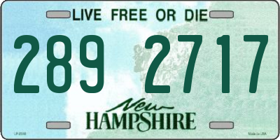 NH license plate 2892717