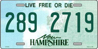 NH license plate 2892719