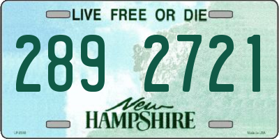 NH license plate 2892721