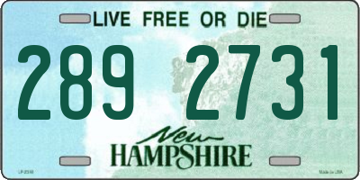 NH license plate 2892731