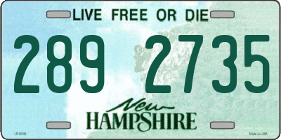 NH license plate 2892735