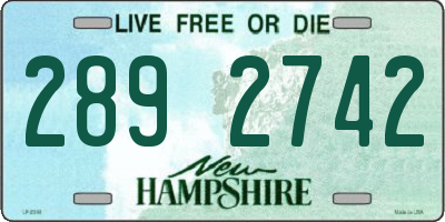 NH license plate 2892742