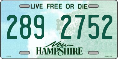 NH license plate 2892752