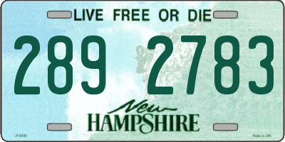 NH license plate 2892783