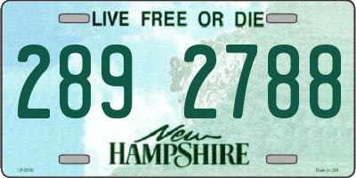 NH license plate 2892788