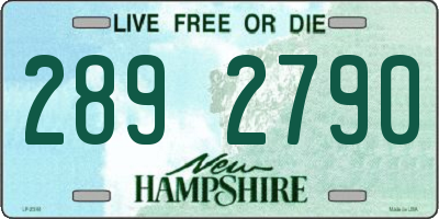 NH license plate 2892790