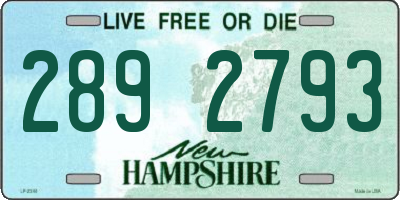 NH license plate 2892793