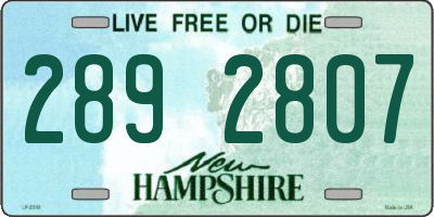 NH license plate 2892807