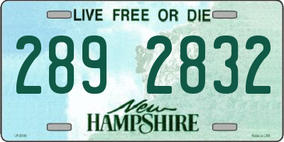 NH license plate 2892832