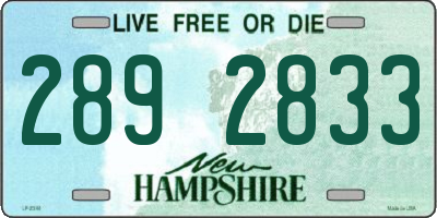 NH license plate 2892833
